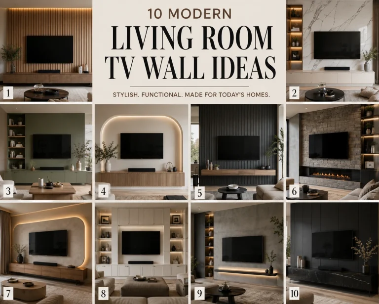10 Modern Living Room TV Wall Ideas That Look Designed, Not Tech-Heavy