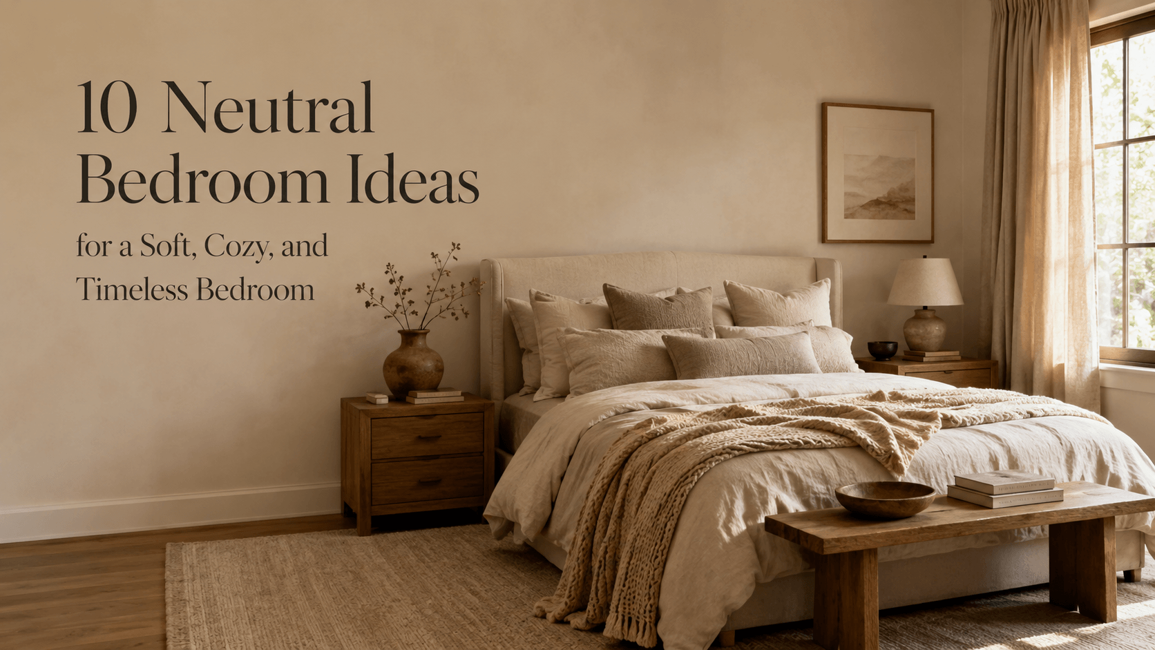 10 Neutral Bedroom Ideas for a Soft, Cozy, and Timeless Bedroom