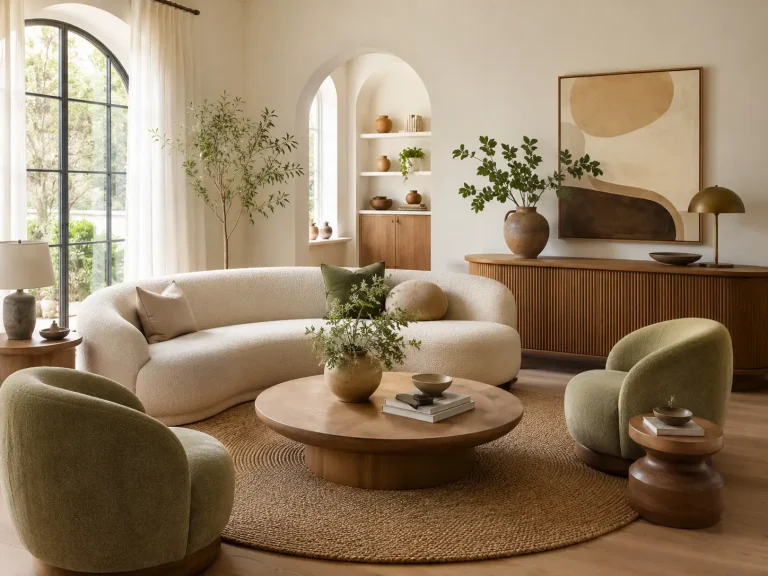 12 Curved Furniture Ideas for Living Room That Feel Soft, Sculptural, and Current