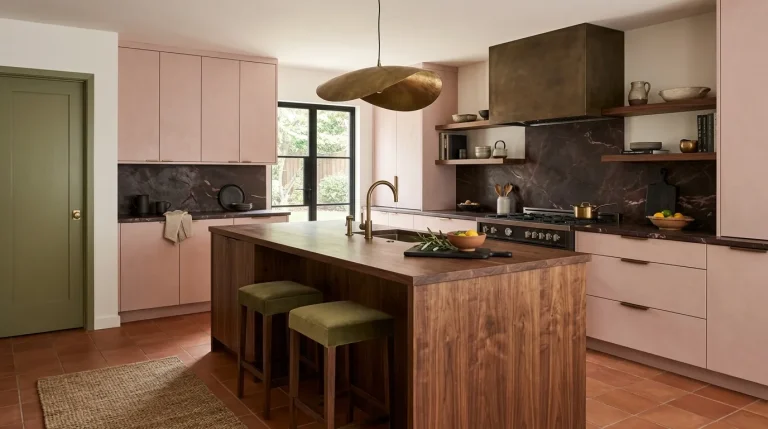 16 pink kitchen tips for a Warm, Sophisticated Space