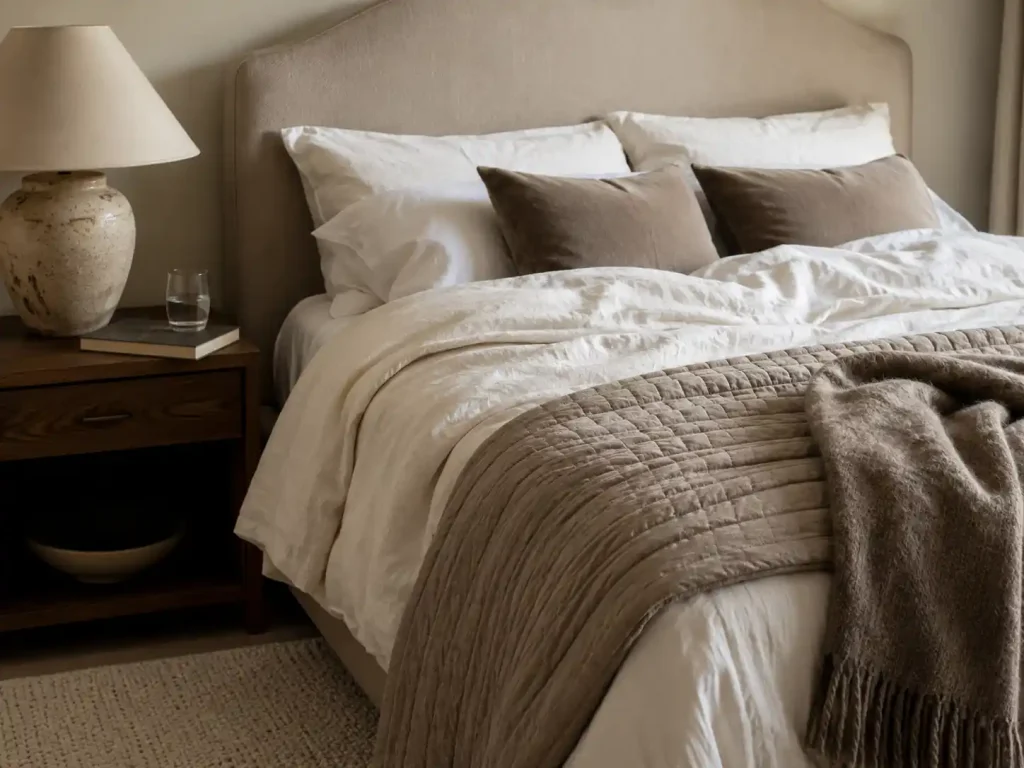 15 Dream Bedroom Ideas for a Beautiful, Restful Retreat 8 7. Make the Bedding Look Luxurious but Livable