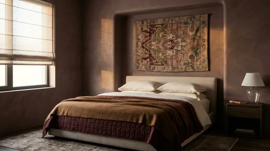 Add a Tapestry or Textile Above the Bed