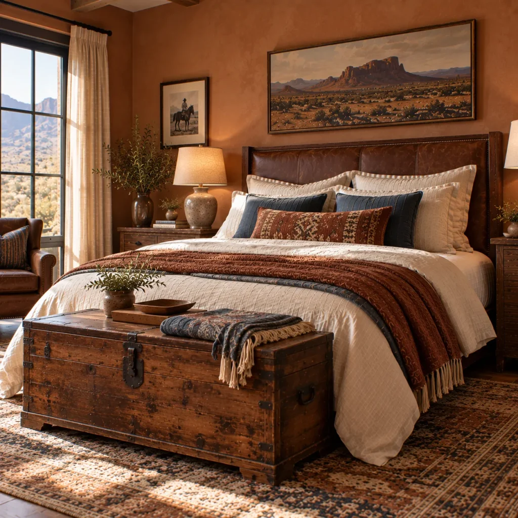 Add one ranch-style vintage furniture piece