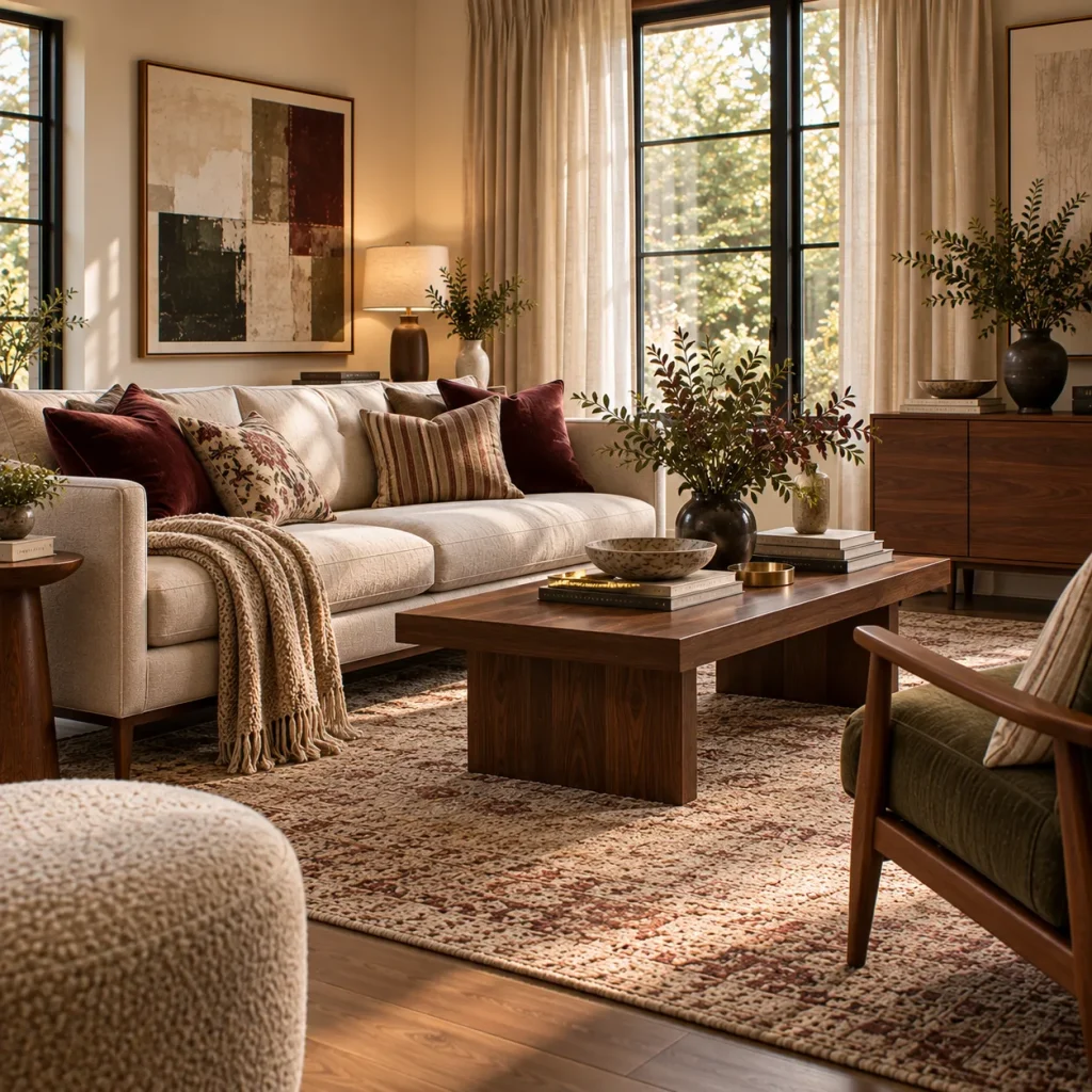 10 Mid Century Modern Living Room Ideas That Feel Fresh in 2026 10 Add textiles that were not designed as “mid-century decor”