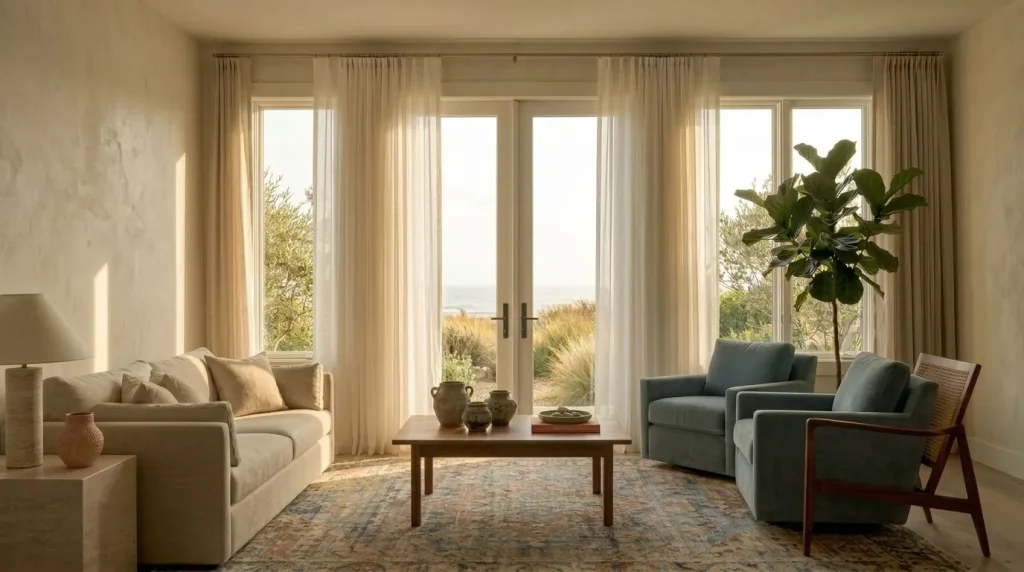15 Coastal Living Room Ideas for a Relaxed, Collected Home 10 Arrange seating for conversation, not just the television