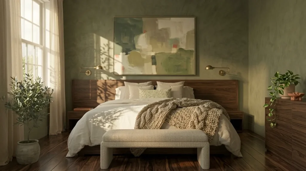 14 sage green and cream bedroom decor tips for a Soft, Layered Retreat 15 Bring in real greenery to echo the sage tone