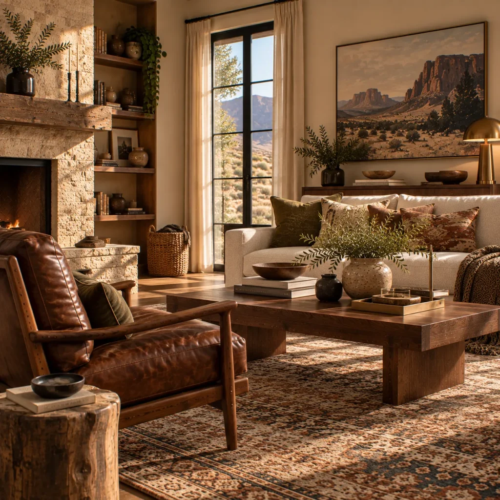 Bring in tobacco brown and saddle leather