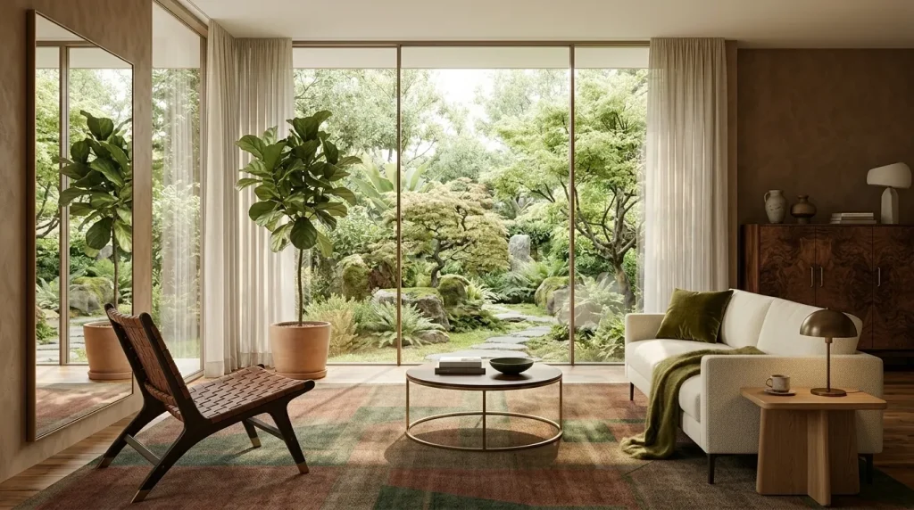 10 Mid Century Modern Living Room Ideas That Feel Fresh in 2026 5 Bring in walnut, but do not match every wood finish