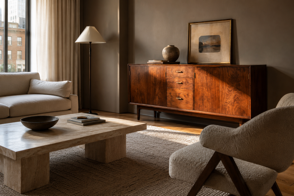 25 Apartment Aesthetic Ideas That Make Any Space Look More Expensive—Without Trying Too Hard 7 Buy One Vintage Piece