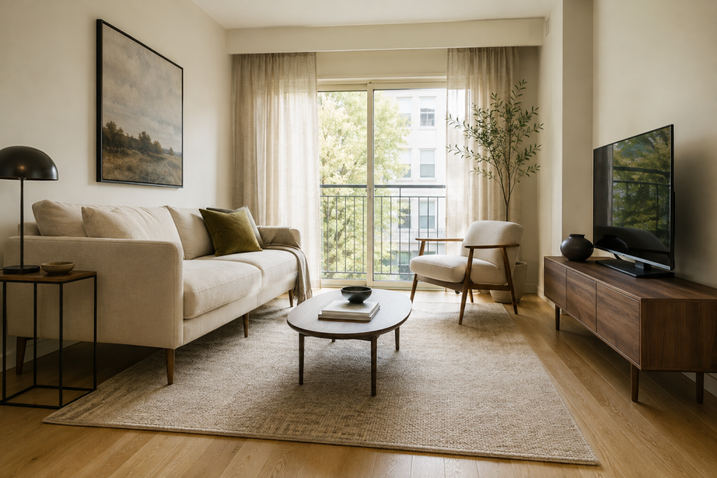17 Small Living Room Ideas That Make Any Space Look Bigger, Brighter, and More Beautiful 3 Choose Furniture With Visible Legs