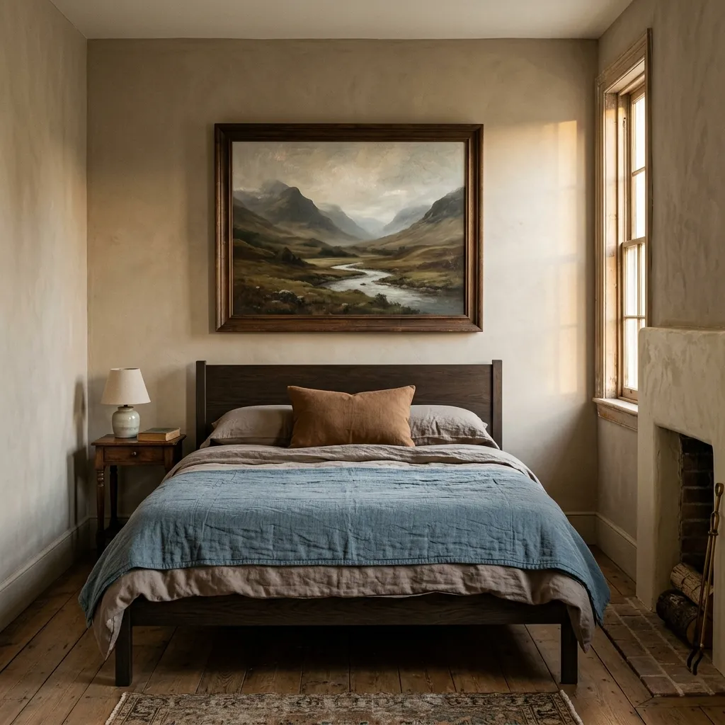 10 cozy small bedroom tips for a Warm, Restful Retreat 10 Choose One Larger Piece of Art Instead of Lots of Tiny Decor