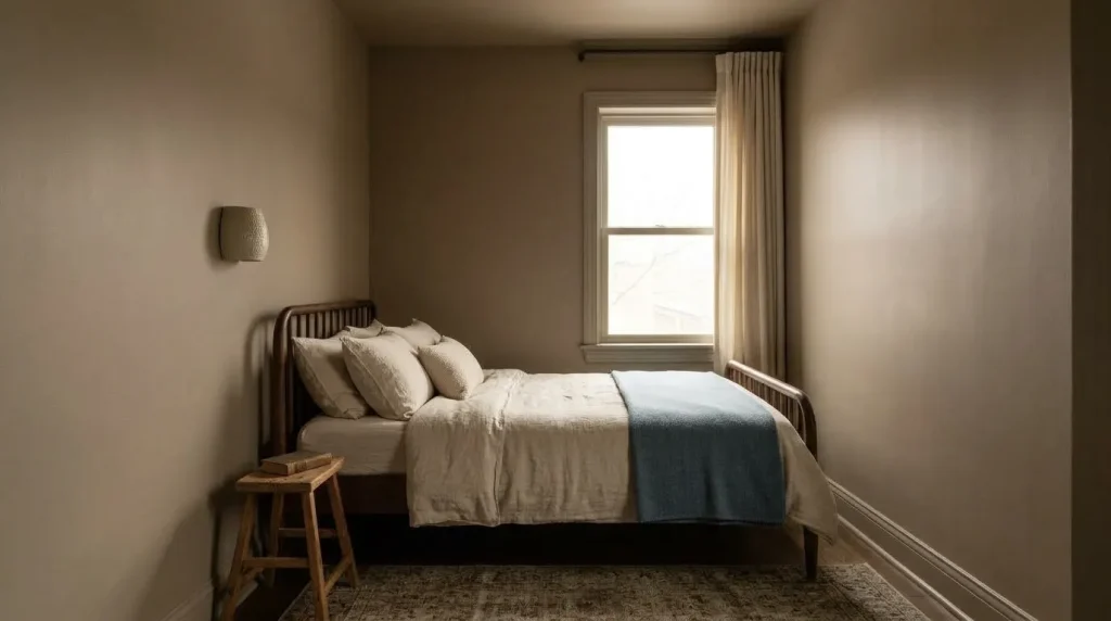 10 cozy small bedroom tips for a Warm, Restful Retreat 2 Choose a Warm, Enveloping Wall Color
