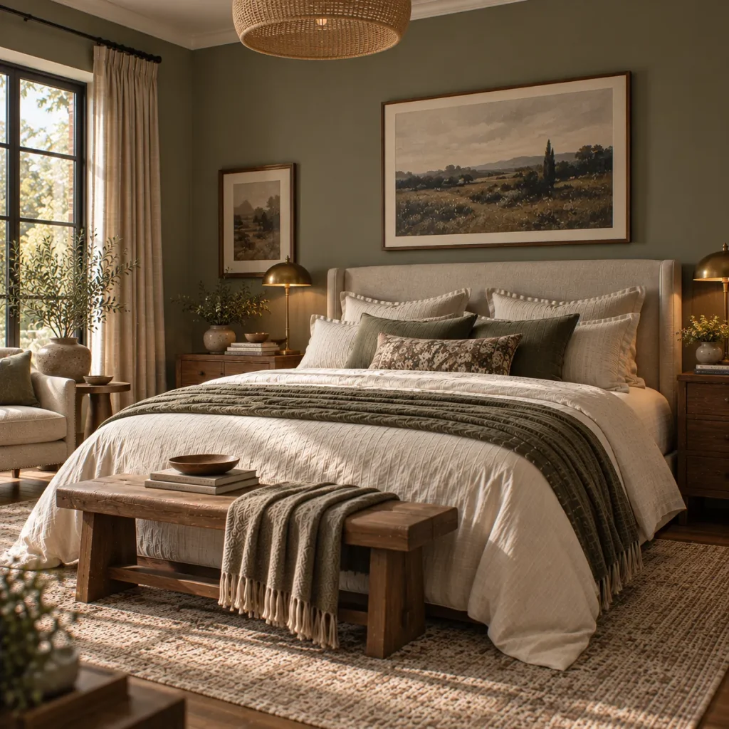 14 sage green and cream bedroom decor tips for a Soft, Layered Retreat 2 Choose a muddy, grayed-down sage over a bright green