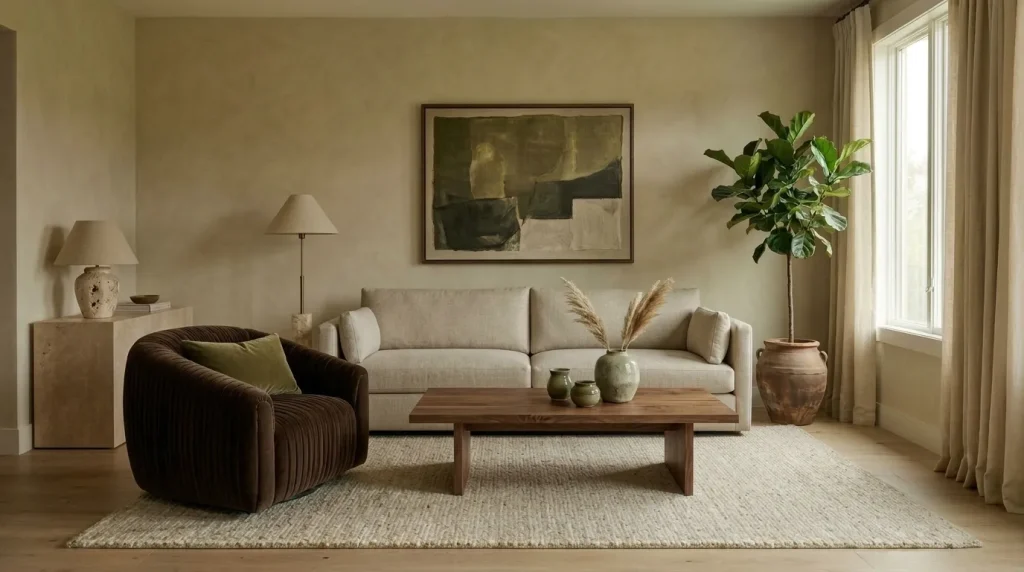 10 Organic Modern Living Room Ideas for a Calm, Textured Home 8 Choose a sofa with structure rather than excessive bulk