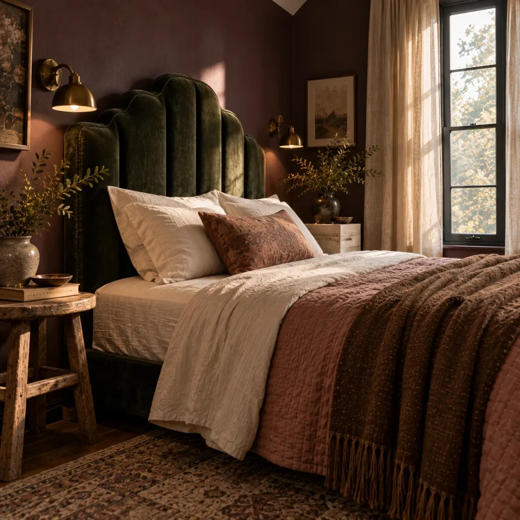 Choose an Upholstered Headboard Instead of Predictable Rattan