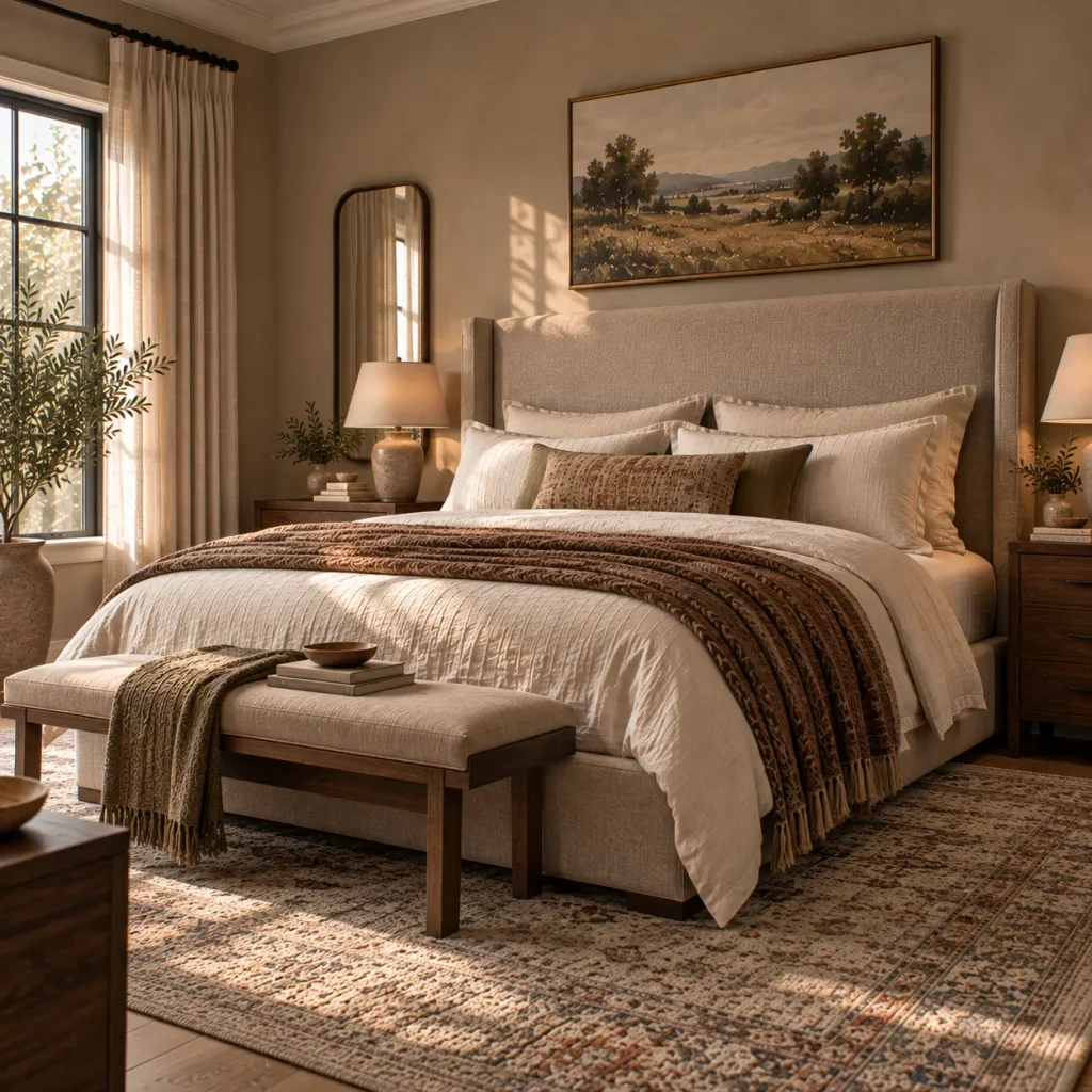 Choose an upholstered bed with real presence