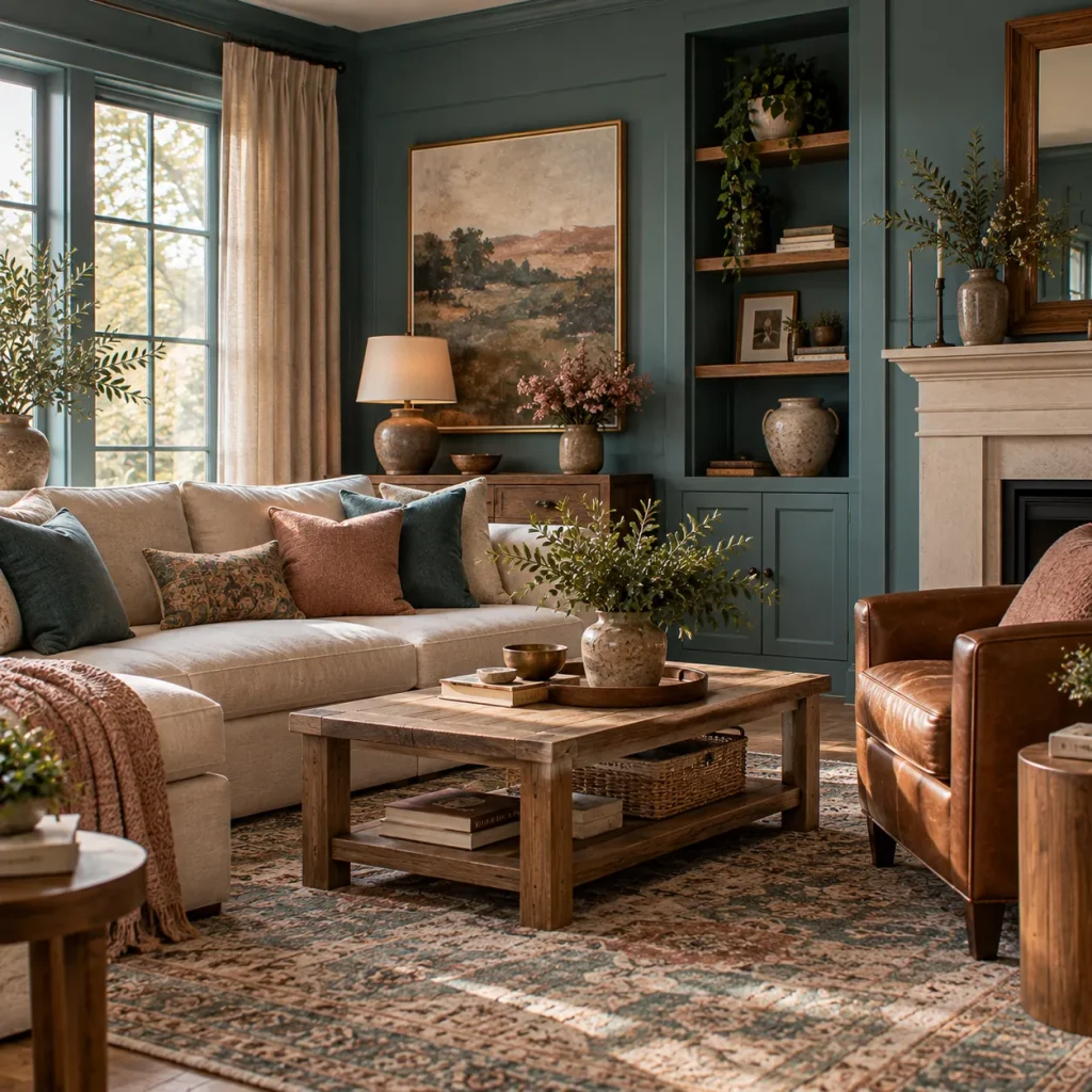 15 Vibrant Living Room Ideas That Use Color With Confidence 2 Choose one dominant color before adding five accents