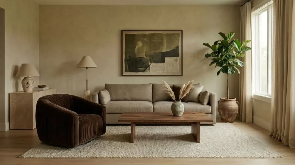 10 Organic Modern Living Room Ideas for a Calm, Textured Home 7 Choose one sculptural curved piece