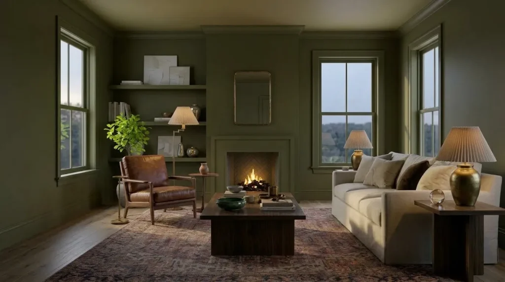 10 Dark Boho Living Room Decor Ideas for a Moody, Collected Home 3 Color-drench a small room instead of adding one dark wall