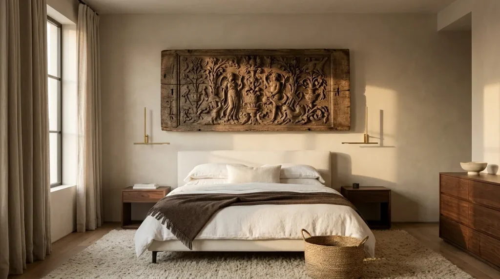 15 creative master bedroom wall decor ideas That Feel Personal, Not Generic 11 Display something unexpected