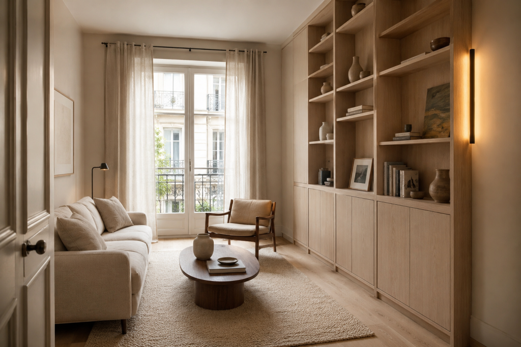17 Small Living Room Ideas That Make Any Space Look Bigger, Brighter, and More Beautiful 9 Draw the Eye Up With Vertical Storage