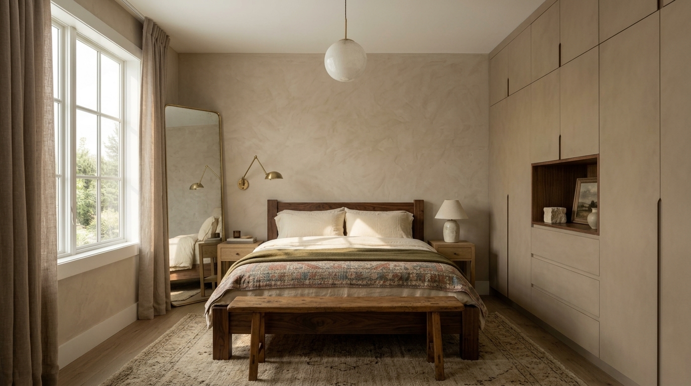13 Rustic Bedroom Ideas for a Warm, Collected Retreat 1 Featured Image