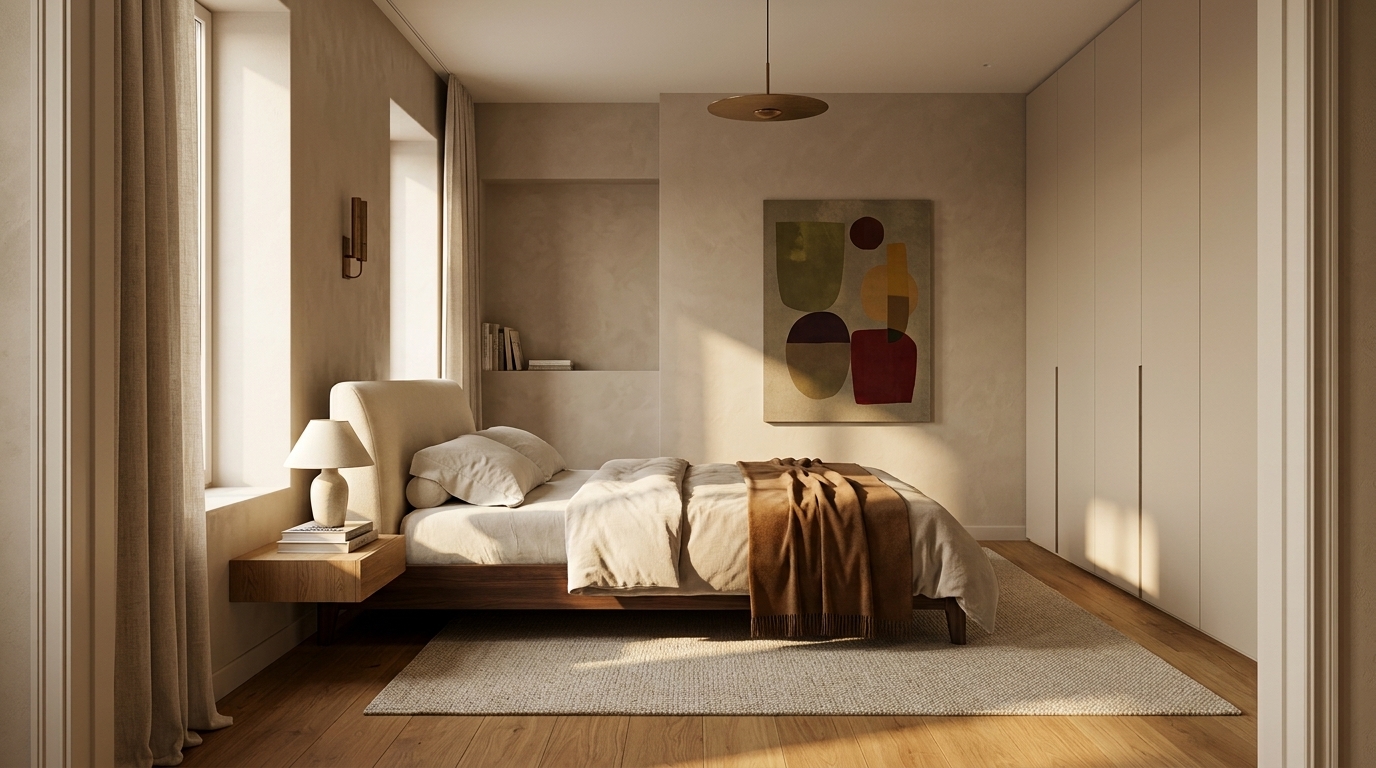 10 Minimalist Bedroom Tips for a Calm, Warm, Uncluttered Space 1 Featured Image
