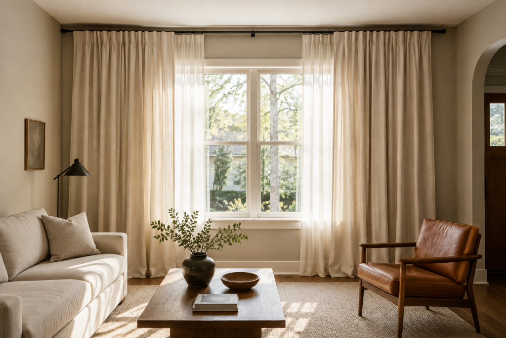 Hang Curtains Higher and Wider