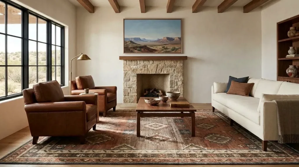 Hang Western landscape art instead of cowboy signs