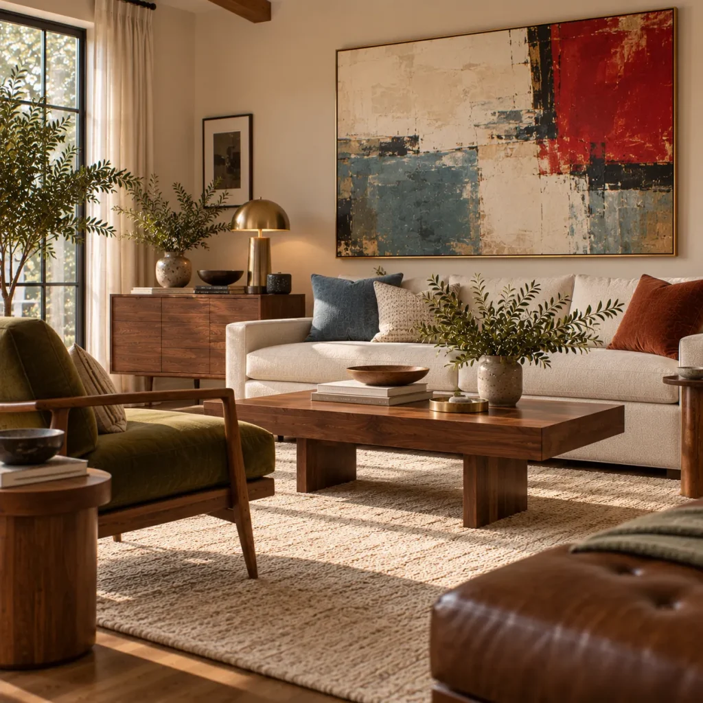 Hang large-scale art with one surprising color