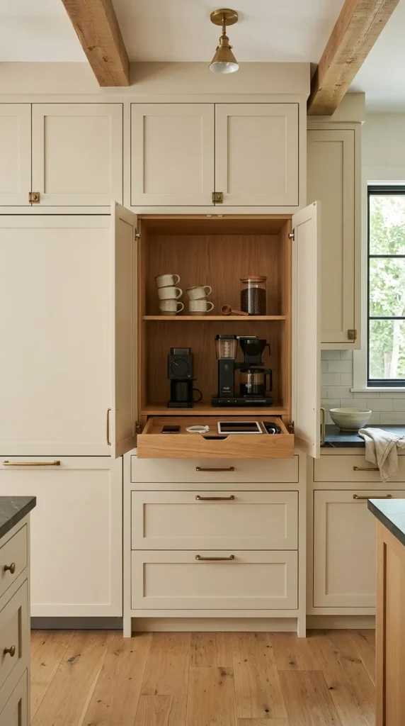 12 modern farmhouse kitchen tips for a Warm, Current Kitchen 9 Hide the appliances and clutter you do not need to see