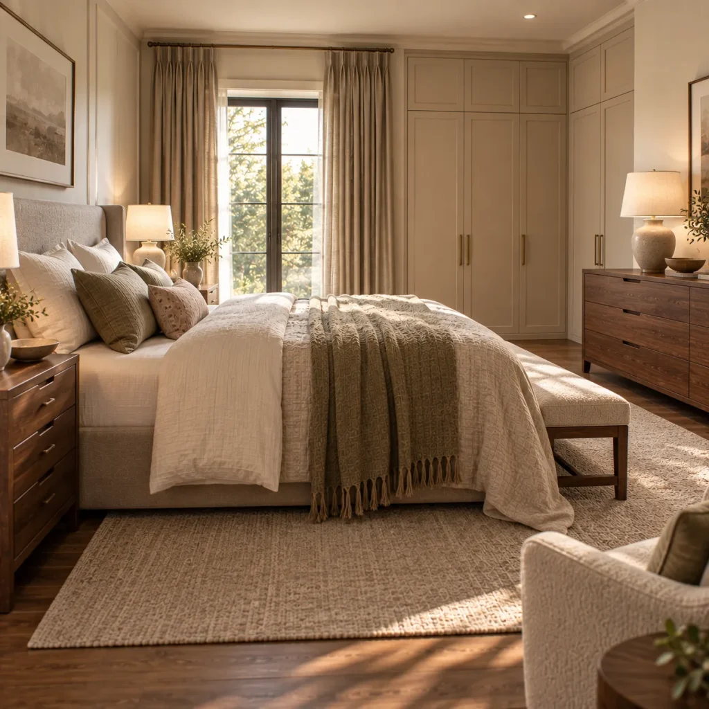12 master bedroom decor tips for a Calm, Personal Retreat 12 Hide the everyday clutter before adding decorative storage