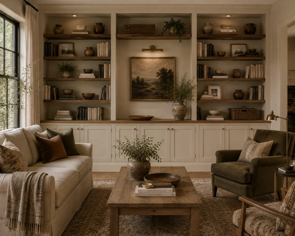 Idea 4 Put closed cabinets underneath open shelving