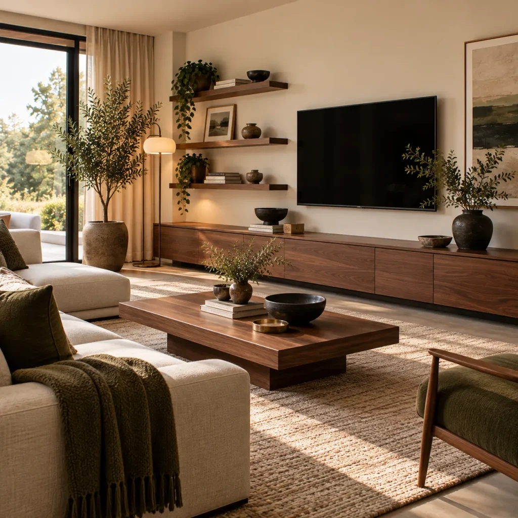 10 Mid Century Modern Living Room Ideas That Feel Fresh in 2026 2 Let clean horizontal lines establish the look