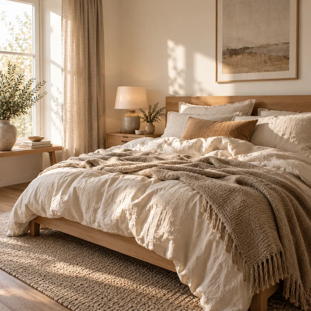 Make the bed intentionally imperfect