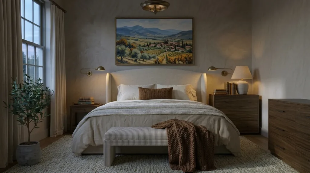 12 master bedroom decor tips for a Calm, Personal Retreat 13 Make the bed the focus instead of the television