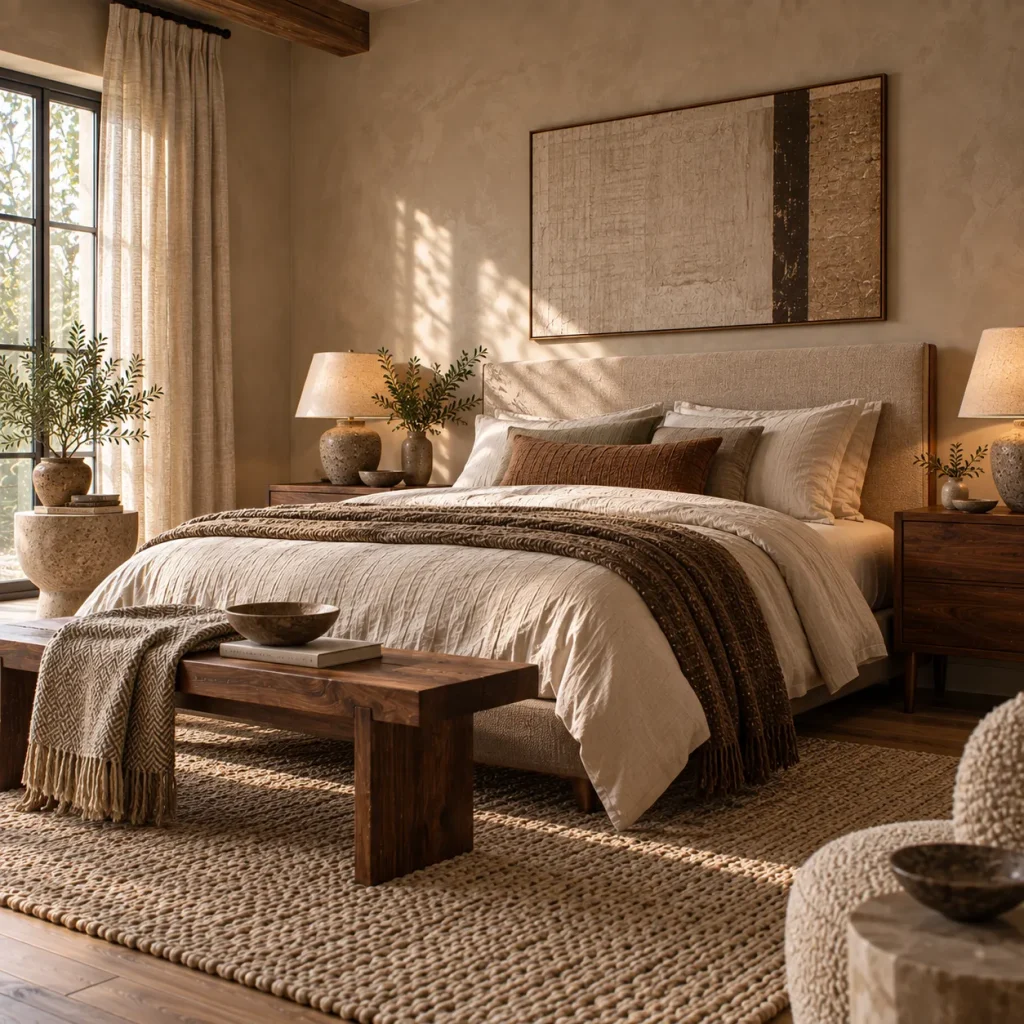 Mix at least three natural textures