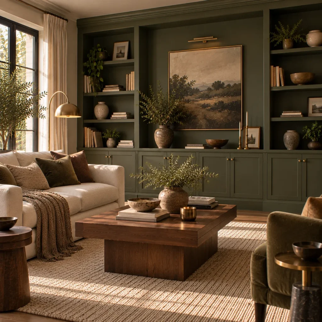Paint built-ins and the wall as one composition