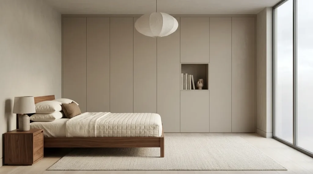 10 Minimalist Bedroom Tips for a Calm, Warm, Uncluttered Space 6 Prioritize Closed Storage