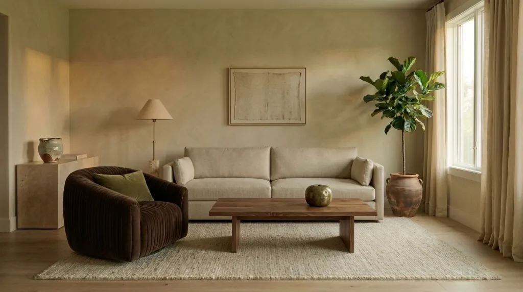 10 Organic Modern Living Room Ideas for a Calm, Textured Home 9 Replace generic decor with handmade or aged objects