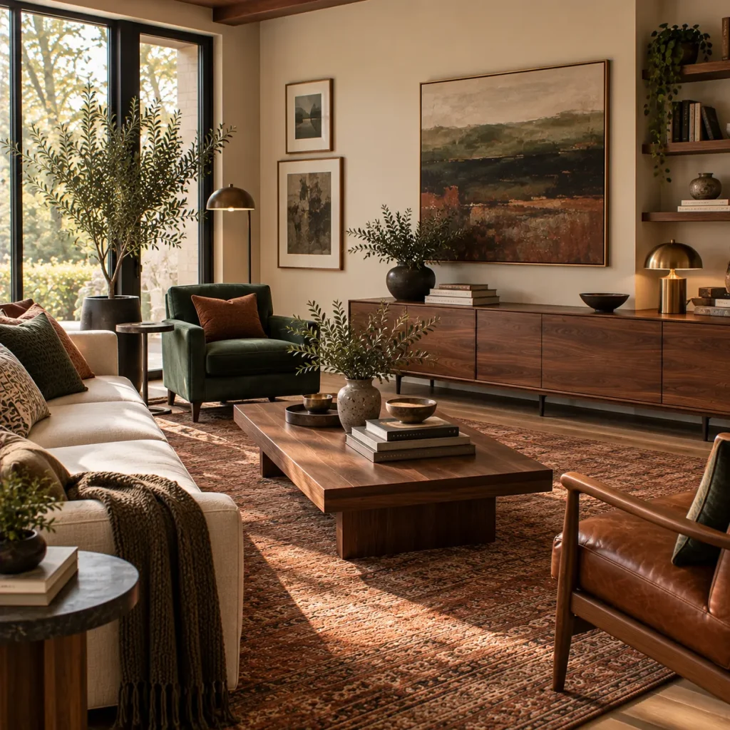 10 Mid Century Modern Living Room Ideas That Feel Fresh in 2026 4 Replace the predictable mustard-orange palette
