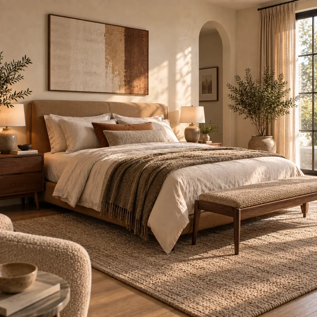Start with warm neutrals—not fifty shades of beige