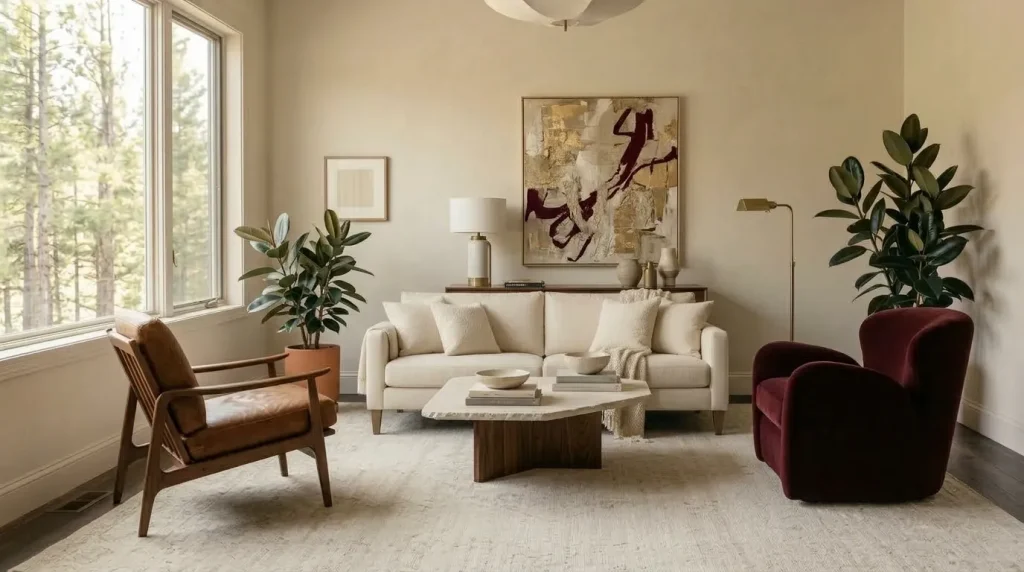 12 Contemporary Living Room Tips for a Polished, Livable Home 5 Stop pushing every piece against the wall
