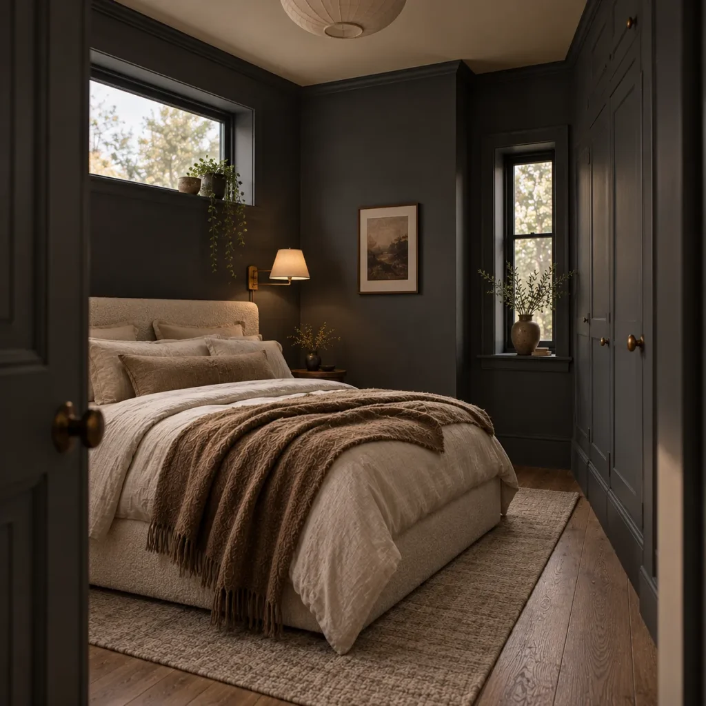 10 black bedroom aesthetic tips for a Moody, Sophisticated Retreat 3 Try Color Drenching Instead of One Black Feature Wall