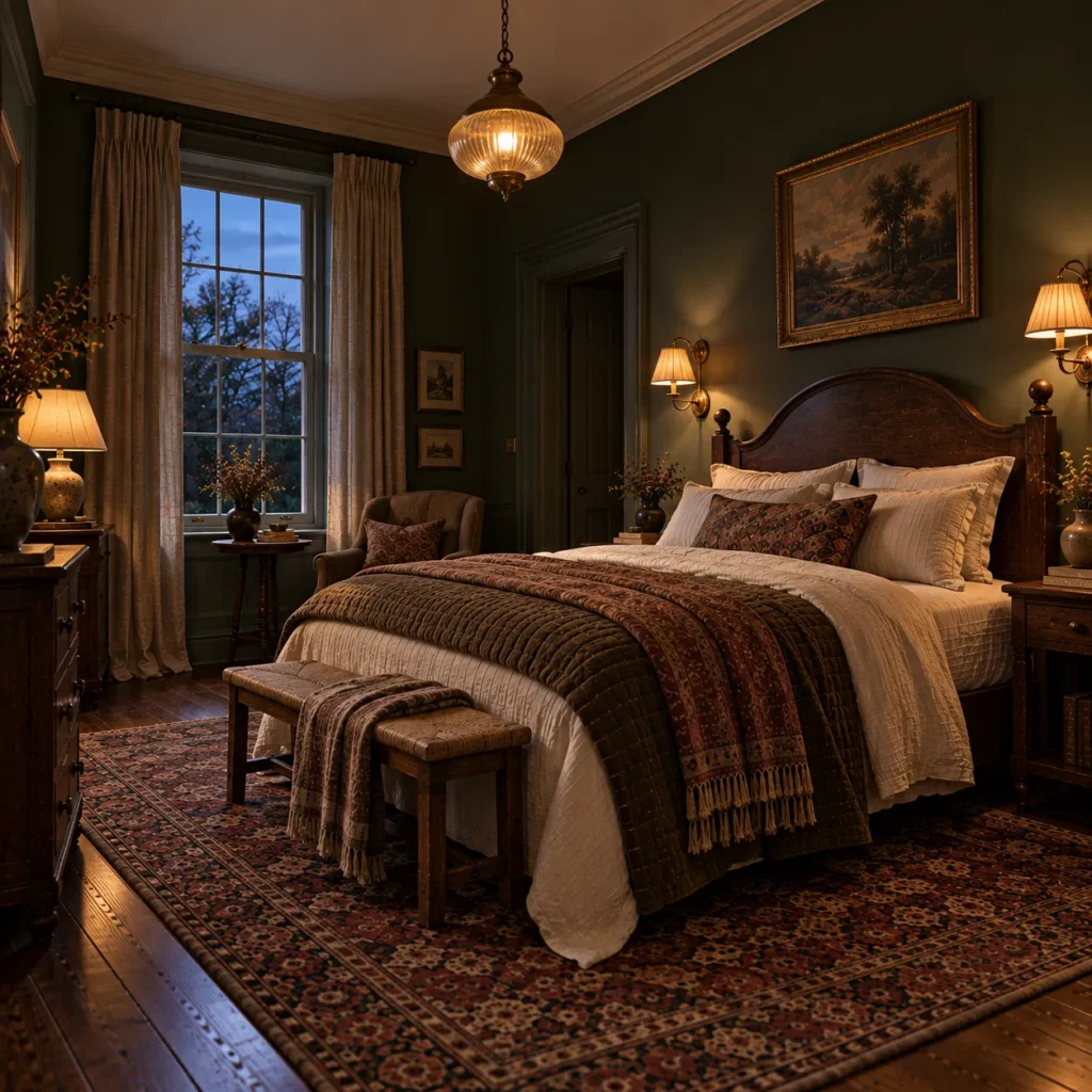 Use Lamps and Sconces With Aged Finishes