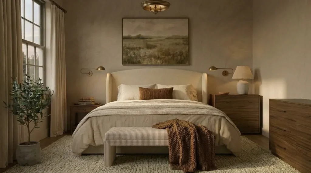 12 master bedroom decor tips for a Calm, Personal Retreat 8 Use a rug that properly relates to the bed