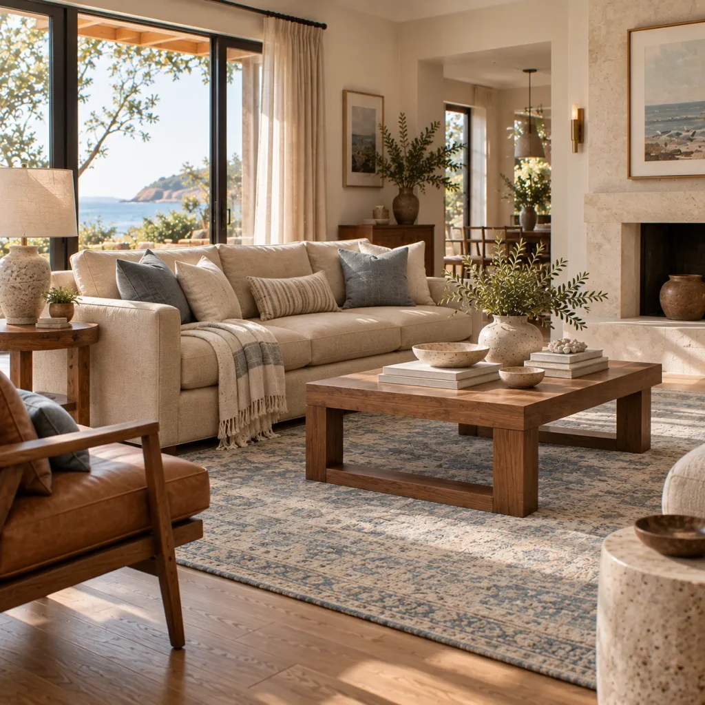 15 Coastal Living Room Ideas for a Relaxed, Collected Home 8 Use a sofa that looks relaxed but still has structure