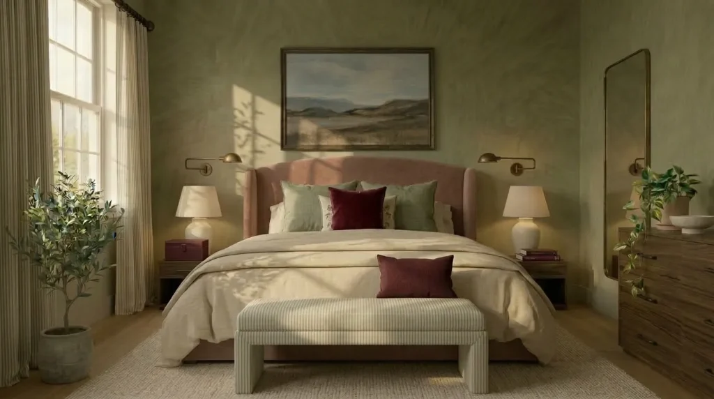 14 sage green and blush bedroom tips for a Soft, Sophisticated Retreat 13 Use aged brass rather than bright gold everywhere