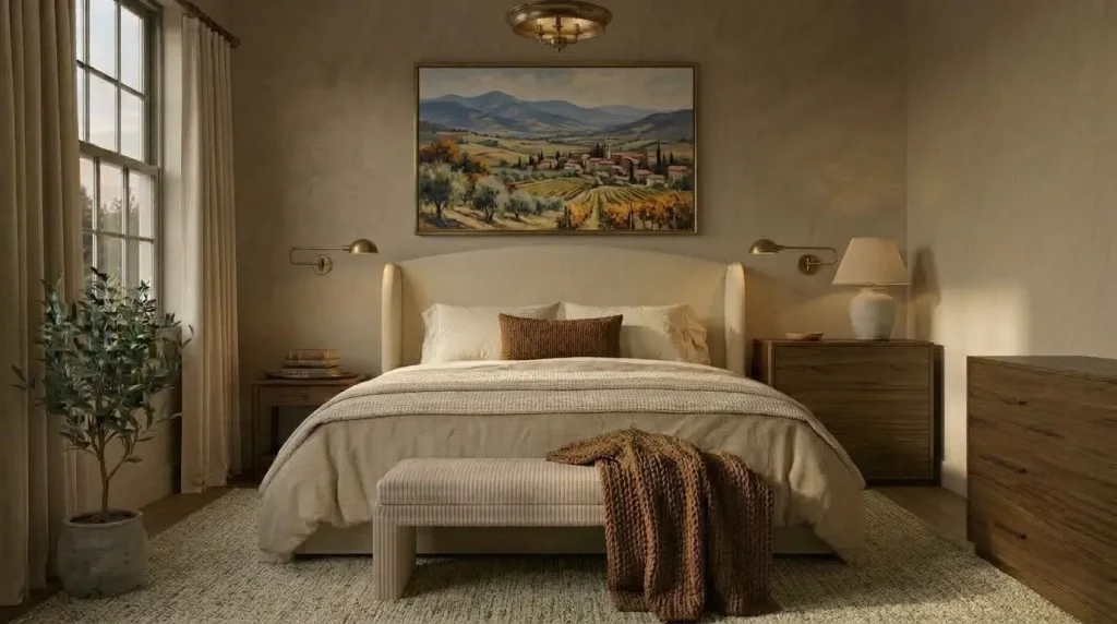 12 master bedroom decor tips for a Calm, Personal Retreat 11 Use art that means more than matching the bedding
