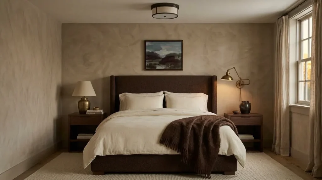 Use chocolate brown as your darker neutral